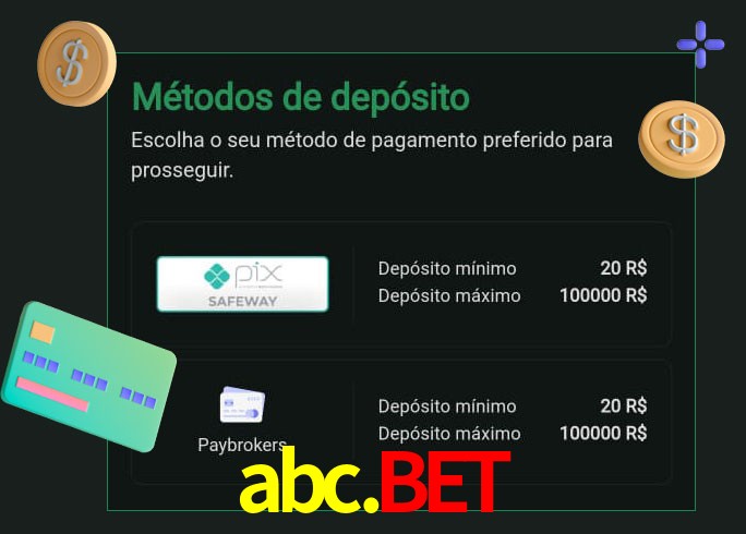 O cassino abc.bet oferece uma grande variedade de métodos de pagamento